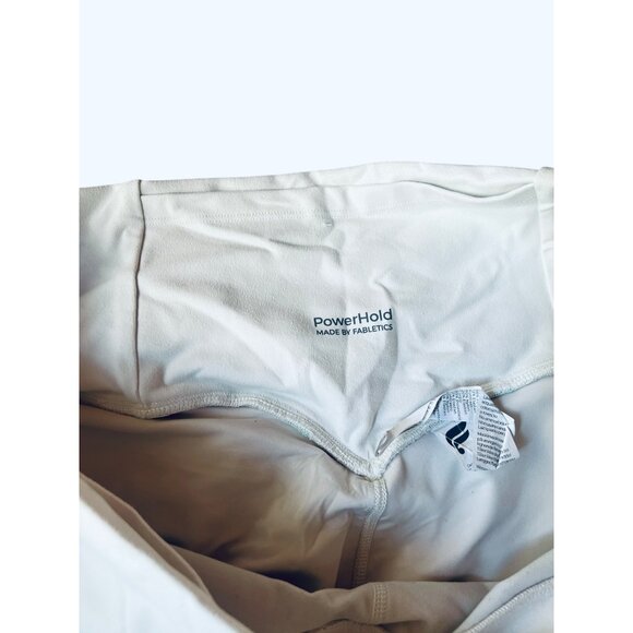 Fabletics PowerHold White Leggings 2X Polyester/Elastane Womens Activewear - Picture 5 of 8